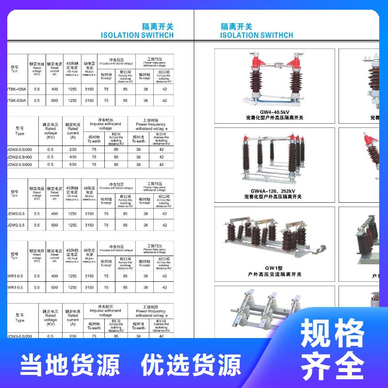 高压隔离开关-避雷器保质保量供货及时