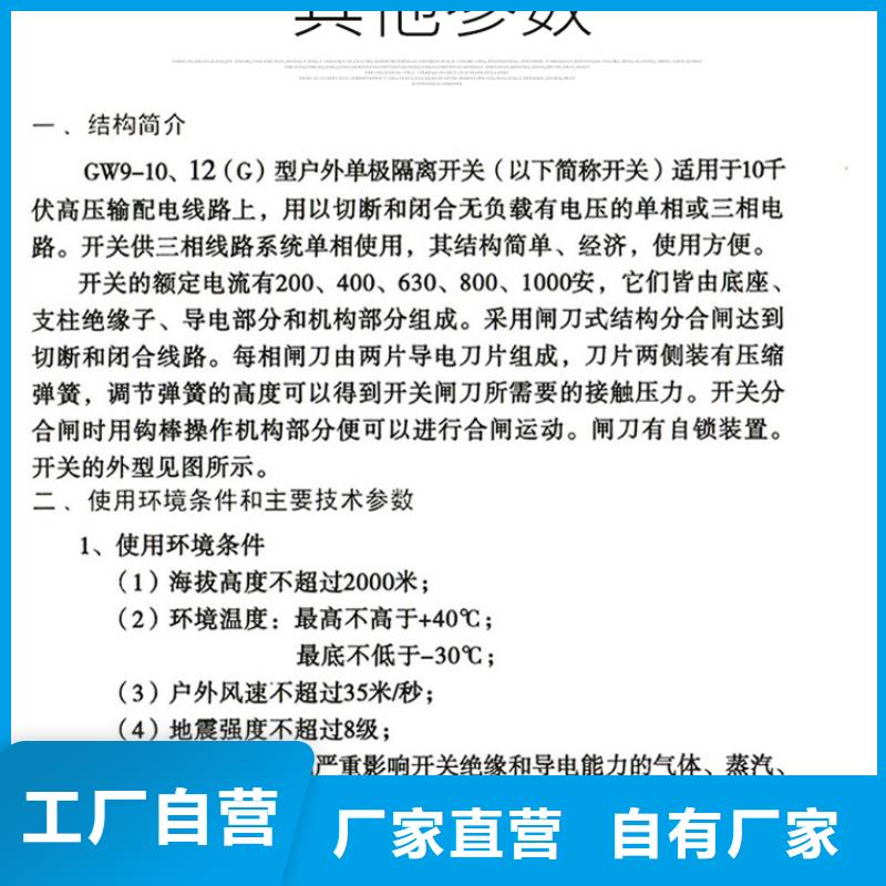 【隔离刀闸】HGW9-10W/200来图定制量大从优