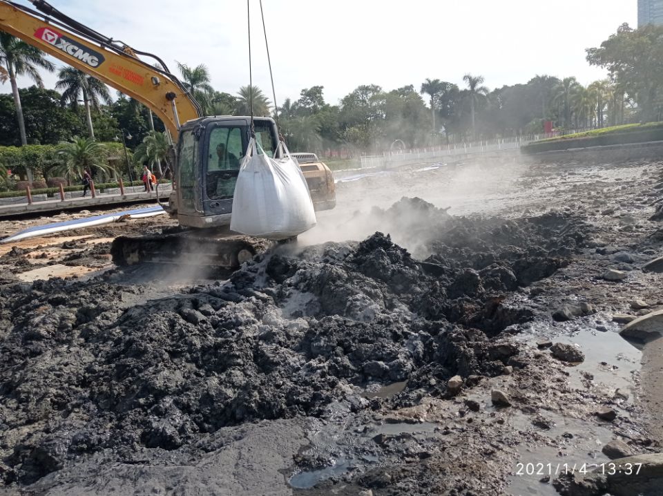 淤泥原位固化河湖泊黑臭蓝藻污染水体处本地厂家